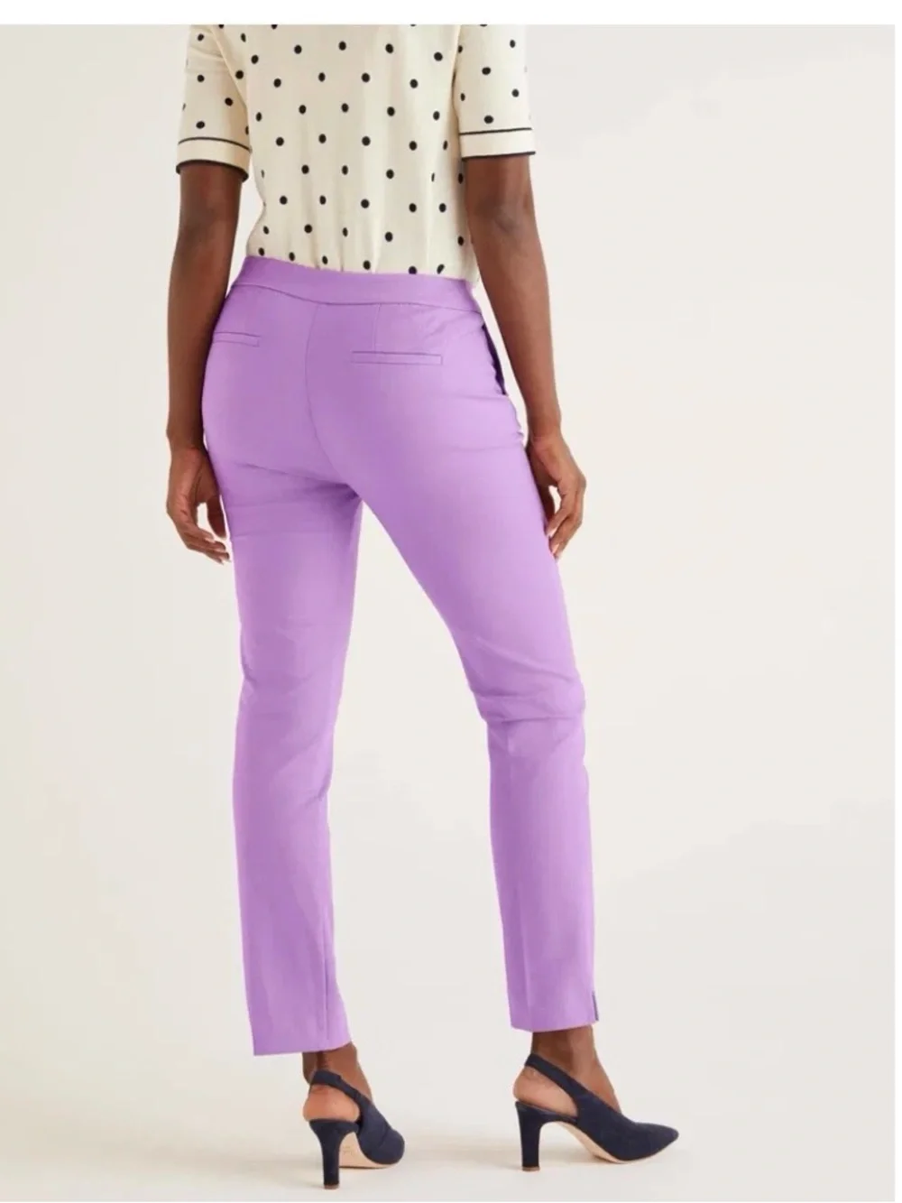 Boden Richmond Lavender Purple Lilac Ankle Pants Women's 6R Slim Tailored - Picture 4 of 16